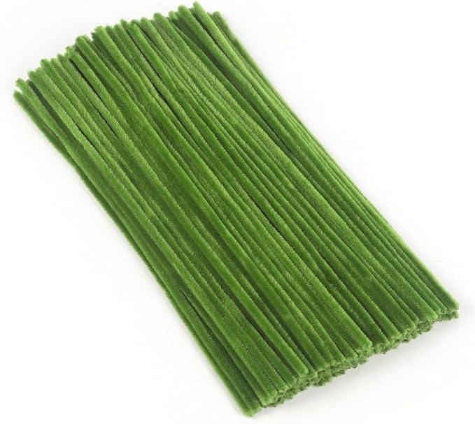 300 Pcs Thick Pipe Cleaners Craft Supplies 3 Assortment Pastel Pink,White,Green Color Chenille Stems for Art and Craft Projects Creative DIY Decorations,Gifts for Mom (Lily color-300pcs)