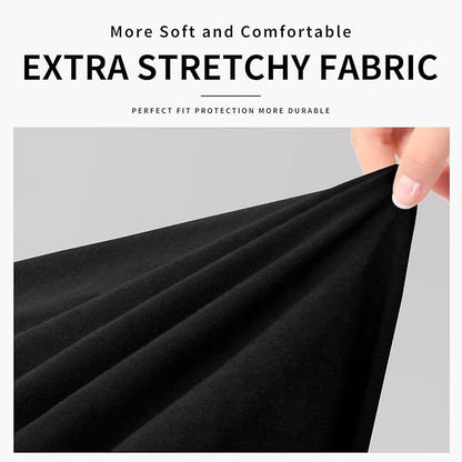 Easy-Going 100% Dual Waterproof Oversized Loveseat Cover Stretch Soft Couch Cover for Dogs, Sofa Slipcover for 2 Separate Cushion Couch Leakproof Furniture Protector for Kids, Pets Black