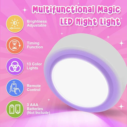 Kenllas Remote Arts and Crafts for Kids, DIY Thickened Glass Unicorn Toys for Girls LED Night Light Up Terrarium Kit Christmas Gifts Toys for Ages 4 5 6 7 8 9 10 11 12 13 Year Old Girls Birthday Gifts