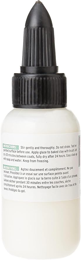 Sculpey Polyform Satin Glaze, Non Toxic, 1 fl oz. Bottle with Precise Flow Twist Cap. Will add a Satin Finish to Your Baked Polymer Oven-Bake Clay Creations!
