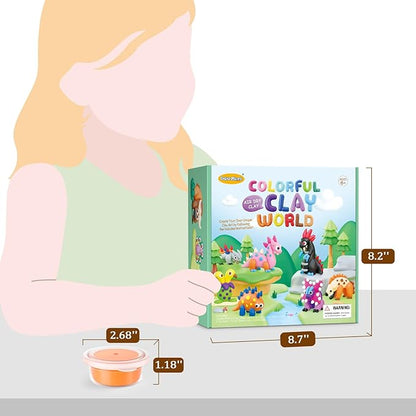 Kids Air Dry Clay Kit - Magic Clay Set with 18 Cans, 26 Project Tutorials & 4 Themed Instructional Guides