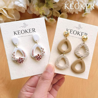 Keoker Polymer Clay Cutters Set 20 Boho Shape Clay Cutters for Polymer Clay Jewelry Making