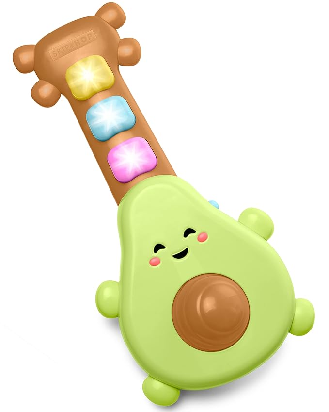 Skip Hop Baby Walker Explore & More 4-in-1 Toy Walker and Skip Hop Baby Toy Guitar Farmstand Grow & Play Rock-A-Mole Guitar