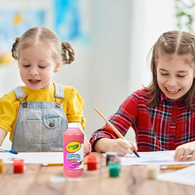 Crayola Artista II Washable Tempera Paint 16oz Red, Pint