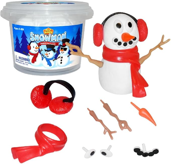 Snowman Craft Kit 3 Pack – Build, Play, and Display 3 Air-Dry Clay Snowmen All Christmas & Winter