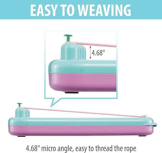 Chilpals Friendship Bracelet Making Kit for Girls,Arts and Crafts for Kids Ages 8-12,Birthday Gifts Ideas for Girl 7 8 9 10 11 Year Old - 2 in 1 Bracelets String Maker Toys Set (Blue)