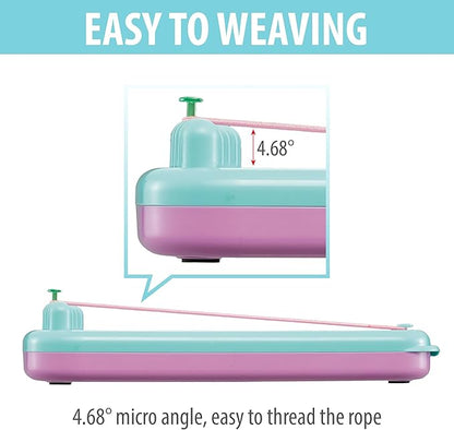 Chilpals Friendship Bracelet Making Kit for Girls,Arts and Crafts for Kids Ages 8-12,Birthday Gifts Ideas for Girl 7 8 9 10 11 Year Old - 2 in 1 Bracelets String Maker Toys Set (Blue)