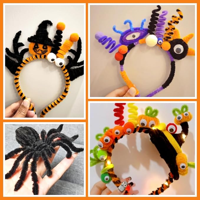 Praisebank 150pcs Halloween Pipe Cleaners, Pipe Cleaners, Pipe Cleaners for Crafts.