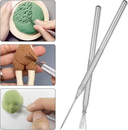 13 Pcs Wooden Clay Tools, Sculpting Tools, Clay Sculpting Tools, Ceramic Tools, Clay Modeling Kit Ceramics Trimming Tools Dotting Tool Molding Clay Accessories Miniature Clay Cutters for Beginner
