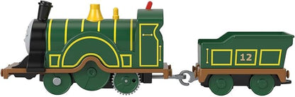 Thomas & Friends Motorized Toy Train Emily Battery-Powered Engine with Tender for Pretend Play Preschool Kids Ages 3+ Years
