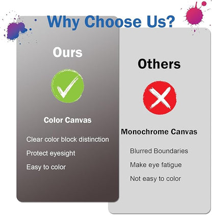 2 Pack Paint by Numbers Kit for Kids Butterfly Paint by Number Kits Age 4-8 Painting Canvas for Kids Ages 8-12 Girls Framed Canvas Paint by Numbers Drawing Kit Color by Numbers Kit for Kids 8x8 Inch