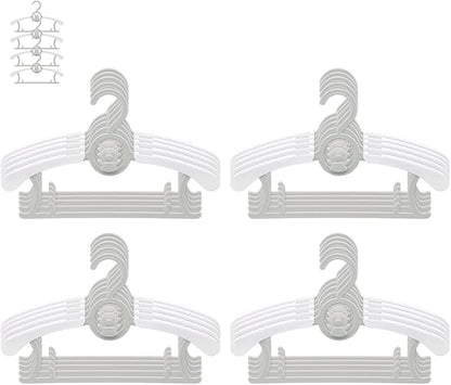 JSF Baby Nursery Closet Hangers, Ultra Thin Non-Slip and Extendable Laundry Infant Pant Hanger for Newborn Clothes 30pcs11-14 Adjustable Children Coat Hanger for Girl Boy Toddler Kids Child