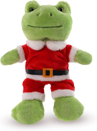 Green Frog Plush,9" Soft Frog Stuffed Animal Plush Toy, Kawaii Plush Doll, Cute Plushie with Cloths Toy Gift for Kids Children Birthday