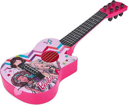 Sakar "Barbie 21"" Kids Guitar Toy GT1-01371 | Inspired Design, Easy-to-Hold, Thin Frets and Low String, Traditional Acoustic Guitar Shape, Secret Stickers, Real Tuning Gears"