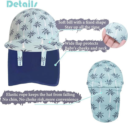 Gifts Treat Kids Legionnaires Hat, UPF 50+ Sun Protection Swim Cap Flap Hat for Kids, Quick Drying Sun Hat for Beach Seaside