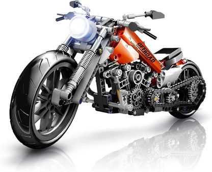 HOGOKIDS Motorcycle Building Block Set - 436 PCS Collectible Motorcycle Display Model, STEM Tech Motorbike Toy Collection Brick Kit for Adults Kids Boys Ages 6 7 8 9 10 11 12+ Years Old