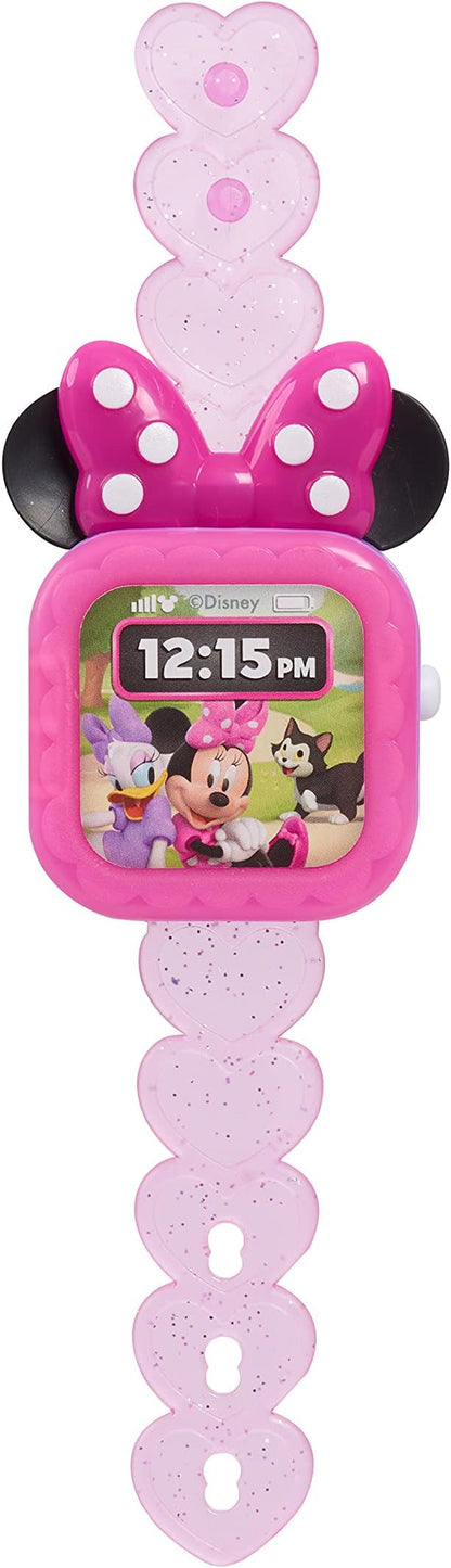 Disney Junior Minnie Mouse Play Smart Watch with Lights and Sounds, 3-pieces, Pretend Play, Kids Toys for Ages 3 Up by Just Play
