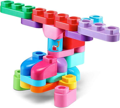 LeapFrog LeapBuilders 81-Piece Jumbo Blocks Box, Pink,24 months to 5 years