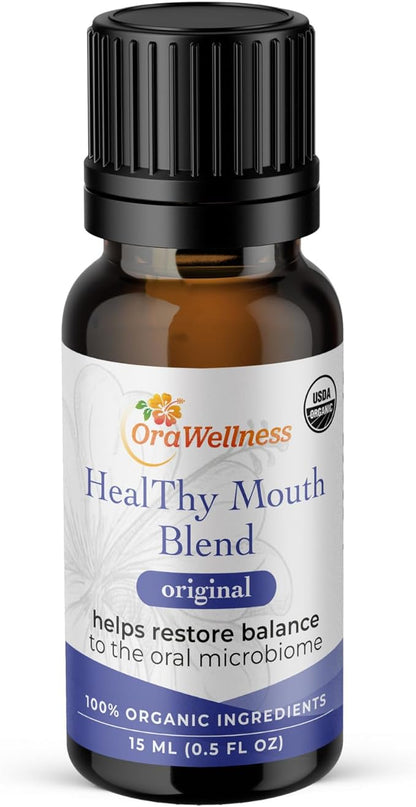 OraWellness Healthy Mouth Blend Organic Toothpaste & Mouthwash Alternative Tooth Oil, Natural Mouth Rinse for Healthy Teeth & Gums for Women, Men and Kids, Pack of 1