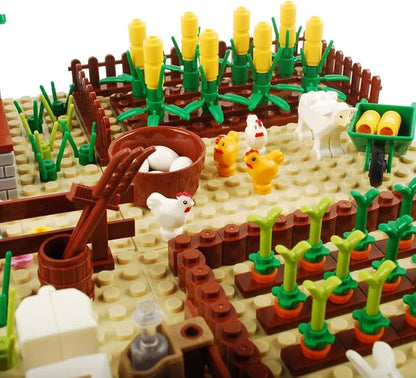 Farm Field Set Building Blocks Plant Animal Crops Building Bricks Kit DIY Building Set Compatible All Major Brands (Animal)
