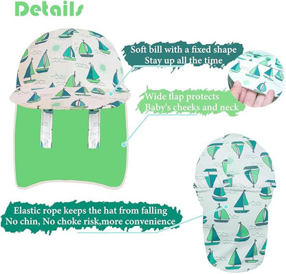 Gifts Treat Kids Legionnaires Hat, UPF 50+ Sun Protection Swim Cap Flap Hat for Kids, Quick Drying Sun Hat for Beach Seaside