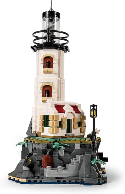 Island Lighthouse Building Block Sets with Glowing Lighting, Unique Collection and Display Model for Home,Building Block Kits Gift for Adults and Kids (1092 PCS)