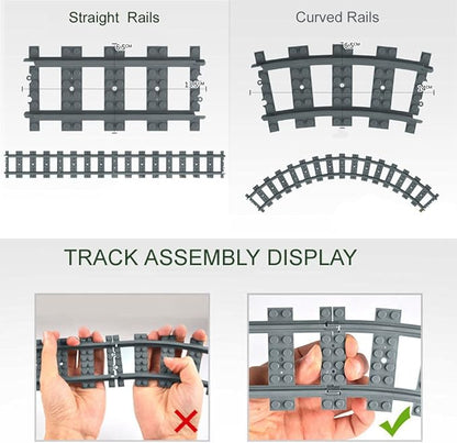 City Train Tracks Non-Powered City Railroad 24pcs Compatible Major Brands Building Block Toy Gifts