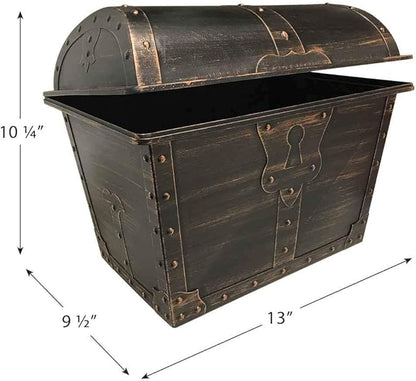 Teacher Created Resources Large Plastic Treasure Chest Classroom Rewards Pirate Party Goody Box (TCR8759) (Pack of 6)
