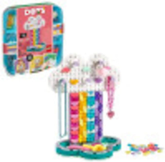 LEGO DOTS Rainbow Jewelry Stand 41905 DIY Craft Decorations Kit, A Fun Toy for Kids who Like Creating Arts and Crafts Bedroom Decor Accessories (213 Pieces)