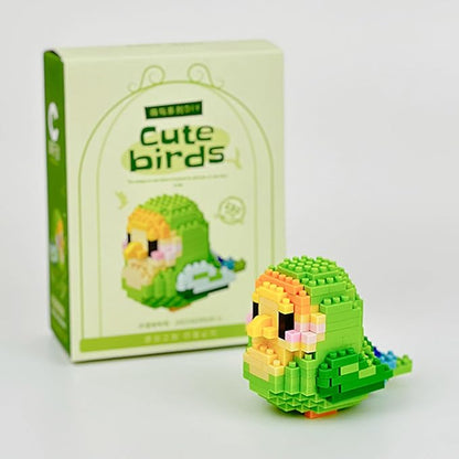 Birds Building Blocks for Adults Mini Building Blocks Birds Building Bricks Toy Micro Block Building Set Gift for Kids and Adults-236 PCS(Green Golden)