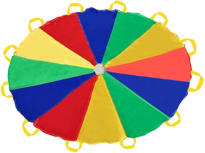 Sonyabecca Parachute Kids Play 8FT,10FT,12FT,16FT,20FT for 8-12 Years Game, Kids Party Game