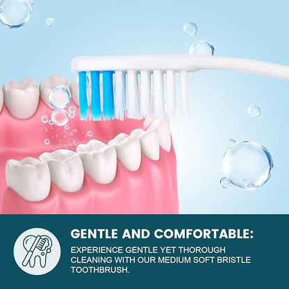 Navona 50 PCS Individually Wrapped Bulk Toothbrush Pack, Disposable Toothbrush, Soft Toothbrush for Adult or Kid, Soft Bristle Toothbrush, Ergonomics Handle, Perfect for Travel, Hotel, Donation