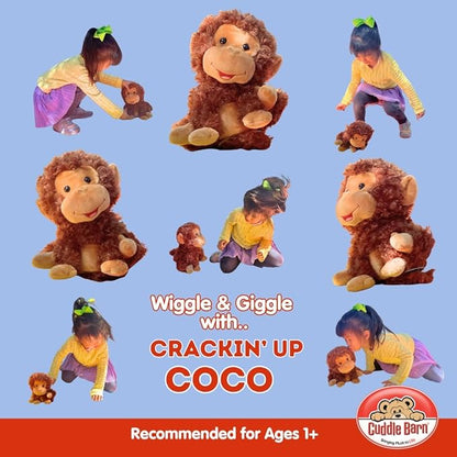Cuddle Barn - Crackin' Up Coco | Super Soft Animated Twirling Moving Monkey Stuffed Animal Plush Toy | Spins Around Making Monkey Sounds | Great Gift for Toddlers and Kids Ages 1 and Over - 10 Inches