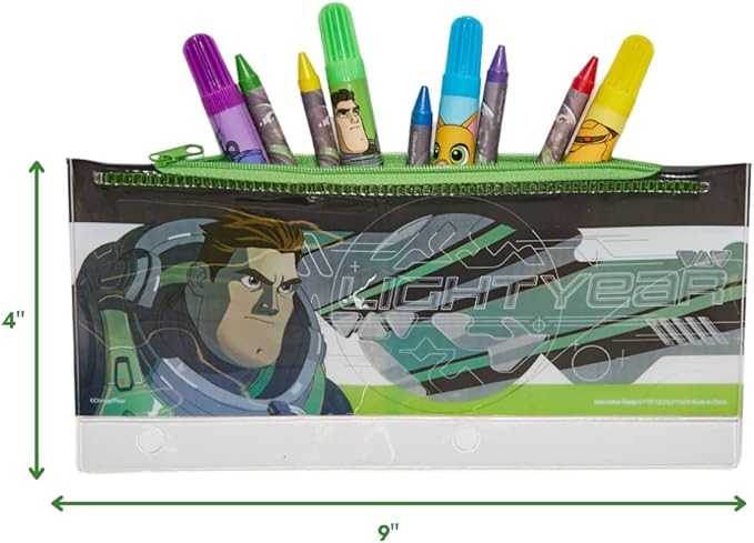 Innovative Designs Disney Pixar Toy Story Buzz Lightyear Coloring Art and Sticker Set for Boys and Girls, 30 Pcs.