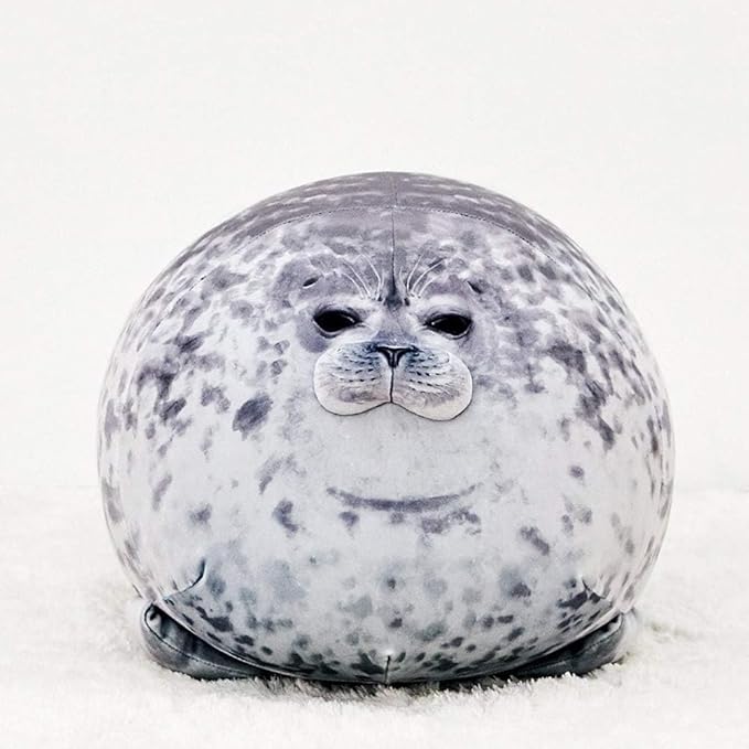 MerryXD Chubby Blob Seal Pillow,Stuffed Cotton Plush Animal Toy Cute Ocean Small(13 in)