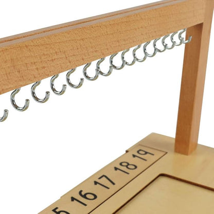Montessori Hanger for Color Bead Stairs with Beads/Teen Bead Hanger with Beads Preschool Learning Material Montessori Math Material Early Development Toy Montessori Toy for Kids (Teen Beads Hanger)
