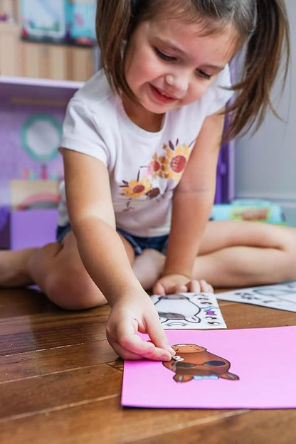 24 Make A Horse Sticker Sheets - Includes Brown, Black, & White/Grey Horses - Fun Craft Activity for Children - Perfect Party Favors for Horse, Petting Zoo & Barn Themed Birthday Parties
