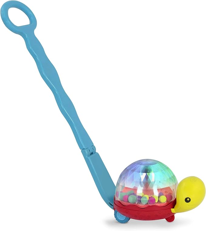 B. Toys - Interactive Baby Walker with Light-Up Ball Popper - 2-in-1 Turtle Push Toy for Crawling & Walking Development - Removable Handle Baby Toys with Glowing Effects for Toddlers 12+ Months
