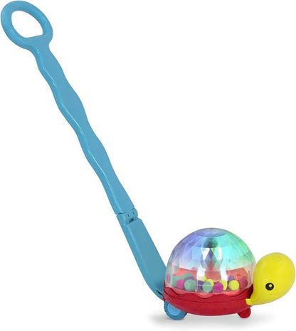 B. Toys - Interactive Baby Walker with Light-Up Ball Popper - 2-in-1 Turtle Push Toy for Crawling & Walking Development - Removable Handle Baby Toys with Glowing Effects for Toddlers 12+ Months