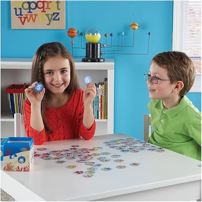 Learning Resources I Sea 10! Game, Math Games, Addition and Subtraction, Homeschool & Classroom Math Games, Educational, Includes 100 Cards, Ages 6+