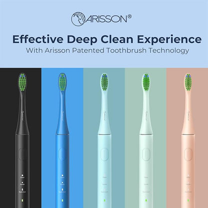 ARISSON Sonic Electric Toothbrush for Adults and Kids, 40,000 VPM Power Toothbrush, 1.5H Fast Charge Ultrasonic Electric Toothbrushes with 2 Minutes Smart Timer, Cotton Candy