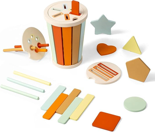Montessori Toys for 1 Year Old Babies, Educational Color Sorting Sensory Toys for Kids Fine Motor Skills, Developmental Busy Toys for Toddlers 1-3 Girl Boy Early Learning