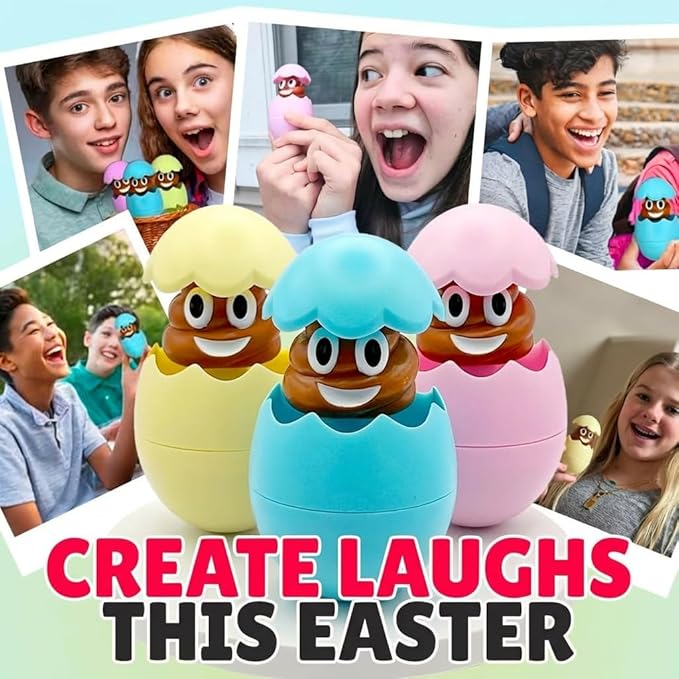 Egg Pops Talking Easter Egg Toy - Figure Pops Up & Plays Sounds, Easter Basket Stuffers for Teens - Interactive Kids Toys or Funny Gag Gifts for Teens, Cute Collectible Spring Character (Yellow)