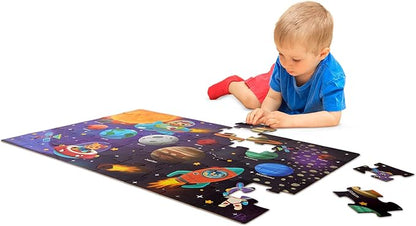 B. Toys – Floor Puzzle – 48-Piece Solar System Puzzle – Large 2 x 3 Feet Jigsaw Puzzle for Kids – Planets, Astronauts, Solar System, Space – 3 Years + – Gigantic Jigsaw - Solar System