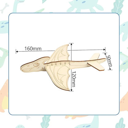 Fennoral 14 Pack Wooden Dragon Craft for Kids Make Your Own 3D Dragon kit for Boys Girls DIY Paint Wood Craft for School Art Activity Kids Birthday Gifts