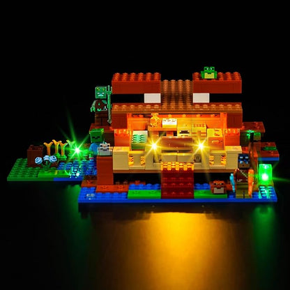 VONADO LED Light Kit Compatible with Lego Minecraft The Frog House 21256 (Lights Only, No Models) Creative Lighting Set Accessories Compatible with Lego 21256 for Adults