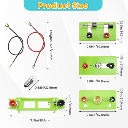 32 Pcs Learning Circuit Kit, Physics Electrical Experiment Box, Basic Electric Circuit Laboratory for Learning Series and Parallel Circuit