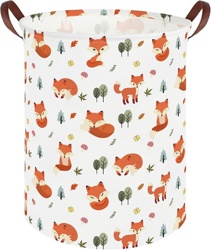 Fox hamper,Waterproof foldable kids laundry basket,Toy basket,Clothes Organizer Baskets,baby Laundry Hamper,Room Decor(Fox)