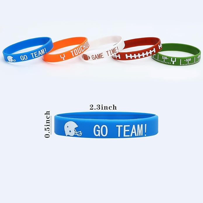 SOTOGO 48 Pieces Bracelets Multicolor Silicone Stretch Wristbands for Christmas Birthday Party Supplies