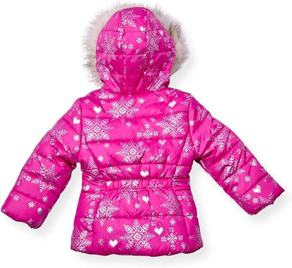 Arctic Quest Little Girls Bib Snow Pants and Ski Jacket Water-Resistant Snowsuit For Kids Winter Jacket For Girls